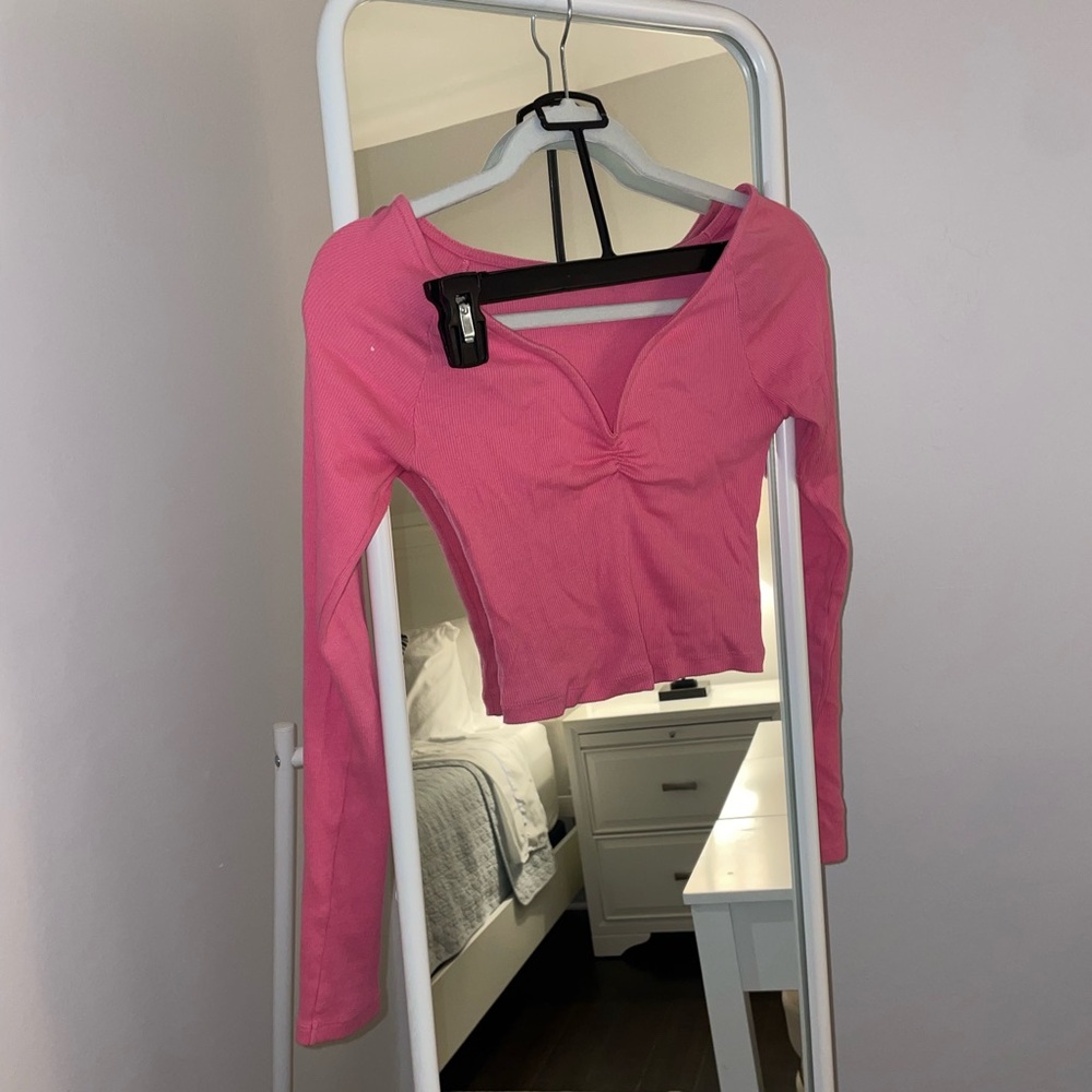 Pink long sleeve top